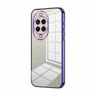 For Huawei nova 14 Pro Transparent Plating Fine Hole Phone Case(Purple) - 1
