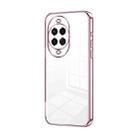 For Huawei nova 14 Pro Transparent Plating Fine Hole Phone Case(Pink) - 1