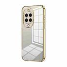 For Huawei nova 14 Pro Transparent Plating Fine Hole Phone Case(Gold) - 1