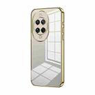 For Huawei nova 14 Ultra Transparent Plating Fine Hole Phone Case(Gold) - 1