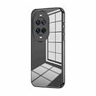 For Huawei nova 14 Ultra Transparent Plating Fine Hole Phone Case(Black) - 1