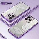 For Huawei Hi Enjoy 80s Transparent Plating Fine Hole Phone Case(Purple) - 2