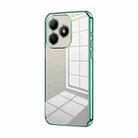 For Huawei Hi Enjoy 80s Transparent Plating Fine Hole Phone Case(Green) - 1