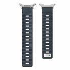 For Samsung Galaxy Watch Ultra 47mm Magnetic Silicone Watch Band(Midnight Color+Silver) - 3