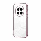 For Honor Magic7 Transparent Plating Fine Hole Phone Case(Pink) - 1