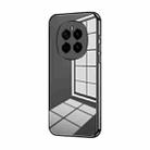 For Honor Magic7 Transparent Plating Fine Hole Phone Case(Black) - 1