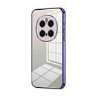 For Honor Magic7 Pro Transparent Plating Fine Hole Phone Case(Purple) - 1