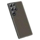 For Samsung Galaxy S25 Ultra 5G Carbon Fiber Texture Printing Phone Case(Gold) - 1