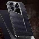 For iPhone 13 Pro Max Carbon Fiber Texture PC Phone Case(Black) - 1