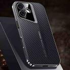 For iPhone 16 Carbon Fiber Texture PC Phone Case(Black) - 1