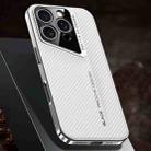 For iPhone 16 Pro Carbon Fiber Texture PC Phone Case(White) - 1