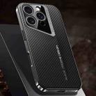 For iPhone 16 Pro Max Carbon Fiber Texture PC Phone Case(Black) - 1