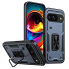 For Google Pixel 9 Pro XL Ring Holder PC Hybrid TPU Phone Case(Navy Blue) - 1