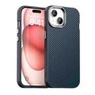 For iPhone 15 Carbon Fiber Series IMD Phone Case(Blue) - 1