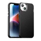 For iPhone 14 Plus Carbon Fiber Series IMD Phone Case(Black) - 1