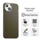 For iPhone 14 Plus Carbon Fiber Series IMD Phone Case(Brown) - 2