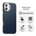 For iPhone 16 Carbon Fiber Series IMD Phone Case(Blue) - 2