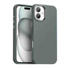 For iPhone 16 Plus Carbon Fiber Series IMD Phone Case(Grey) - 1