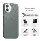 For iPhone 16 Plus Carbon Fiber Series IMD Phone Case(Grey) - 2