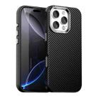 For iPhone 16 Pro Max Carbon Fiber Series IMD Phone Case(Black) - 1