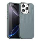 For iPhone 16 Pro Max Carbon Fiber Series IMD Phone Case(Grey) - 1