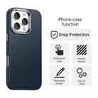 For iPhone 16 Pro Max Carbon Fiber Series IMD Phone Case(Blue) - 2