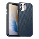 For iPhone 11 Carbon Fiber Series IMD Phone Case(Blue) - 1