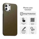For iPhone 11 Carbon Fiber Series IMD Phone Case(Brown) - 2