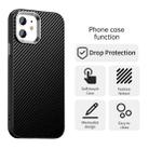 For iPhone 12 Carbon Fiber Series IMD Phone Case(Black) - 2