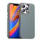 For iPhone 12 Pro Max Carbon Fiber Series IMD Phone Case(Grey) - 1