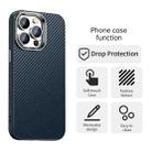 For iPhone 12 Pro Max Carbon Fiber Series IMD Phone Case(Blue) - 2