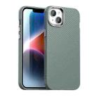 For iPhone 14 Carbon Fiber Series IMD Phone Case(Grey) - 1