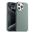 For iPhone 15 Pro Max Carbon Fiber Series IMD Phone Case(Grey) - 1