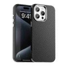 For iPhone 15 Pro Carbon Fiber Series IMD Phone Case(Black) - 1