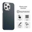 For iPhone 15 Pro Carbon Fiber Series IMD Phone Case(Blue) - 2