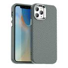For iPhone 11 Pro Max Carbon Fiber Series IMD Phone Case(Grey) - 1