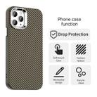 For iPhone 11 Pro Max Carbon Fiber Series IMD Phone Case(Brown) - 2