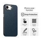 For iPhone 16e Carbon Fiber Series IMD Phone Case(Blue) - 2