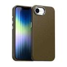 For iPhone 16e Carbon Fiber Series IMD Phone Case(Brown) - 1