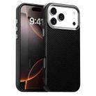 For iPhone 17 Pro Carbon Fiber Series IMD Phone Case(Black) - 1