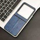 For Infinix Zero Flip Cow Pattern Sewing Back Cover Phone Case(Blue) - 2