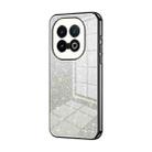 For vivo iQOO 13 Gradient Glitter Powder Electroplated Phone Case(Black) - 1