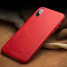 For iPhone X / XS QIALINO Shockproof Cowhide Leather Protective Case(Red) - 2