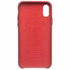 For iPhone X / XS QIALINO Shockproof Cowhide Leather Protective Case(Red) - 3