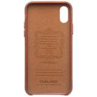 For iPhone X / XS QIALINO Shockproof Cowhide Leather Protective Case(Coffee) - 3