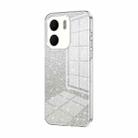 For OPPO A5x 5G Global Gradient Glitter Powder Electroplated Phone Case(Transparent) - 1