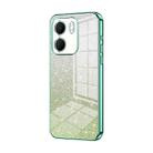 For OPPO A5x 5G Global Gradient Glitter Powder Electroplated Phone Case(Green) - 1