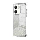 For OPPO A5x 5G Global Gradient Glitter Powder Electroplated Phone Case(Silver) - 1
