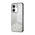For OPPO A5x 5G Global Gradient Glitter Powder Electroplated Phone Case(Black) - 1