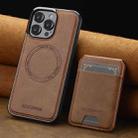 For iPhone 16 Pro Max LC.IMEEKE L3 Series Detachable RFID Card Bag Magsafe Phone Case(Brown) - 2